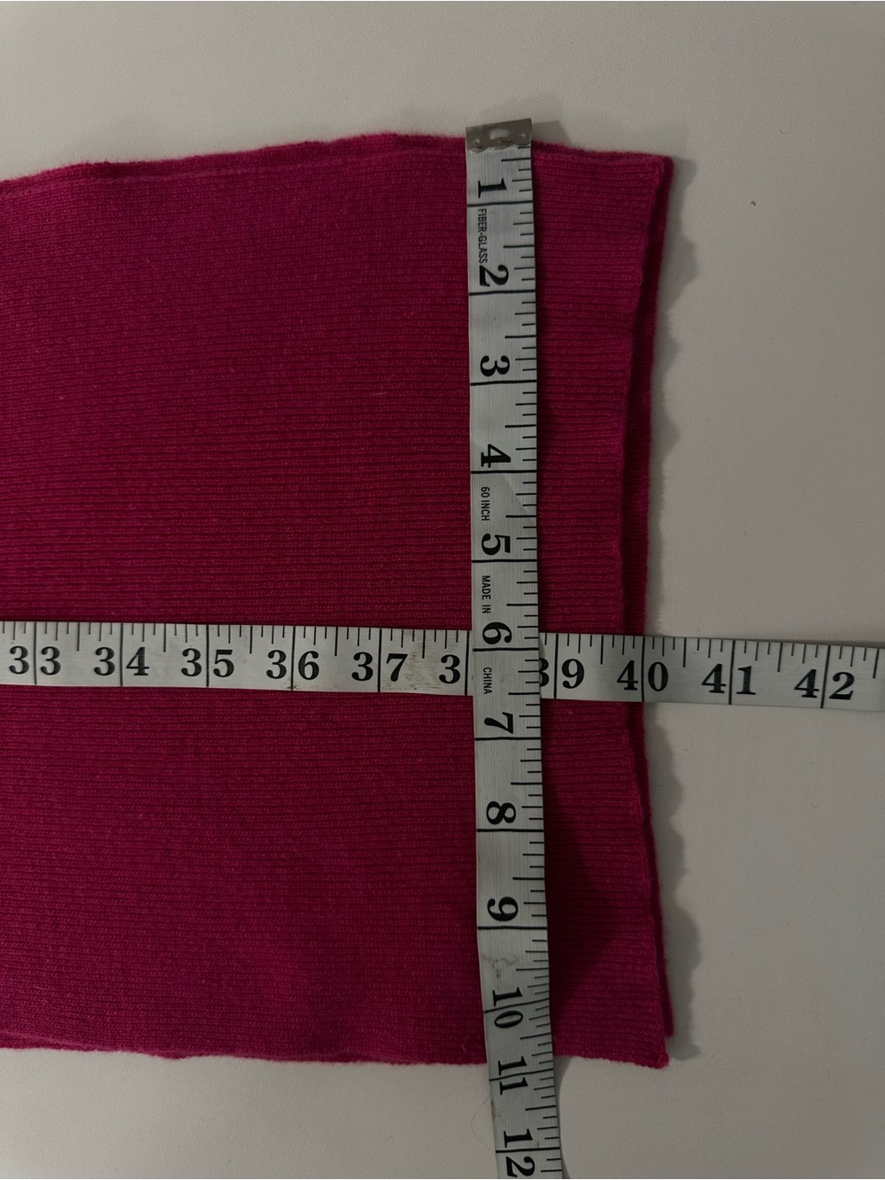 United Colors Of Benetton Bright Fuchsia Knit Scarf 80x21 - Picture 4 of 6